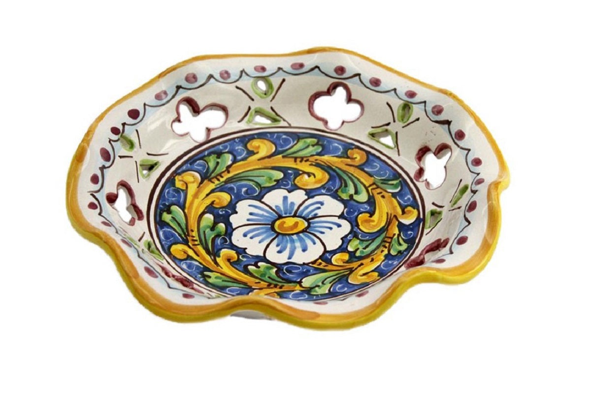 Sottopentola in ceramica siciliana art.19 dec. Barocco