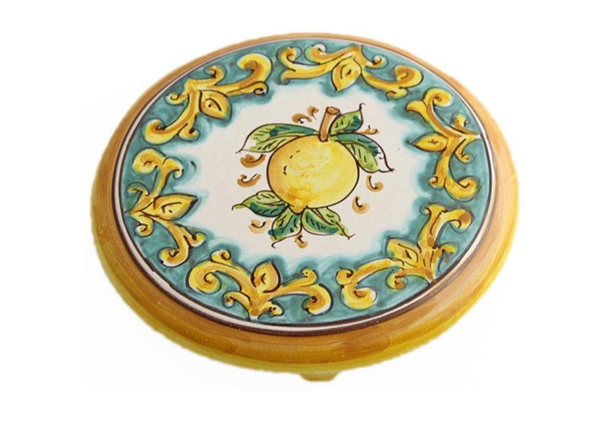 Sottopentola in ceramica decorata a mano da ceramisti siciliani limoni –  Mondocreazioni